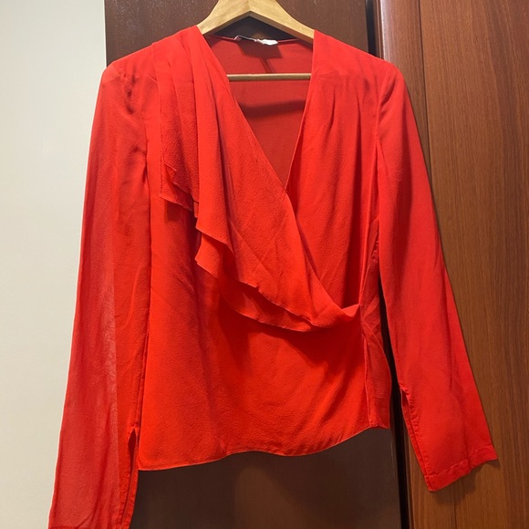 NWOT Robert Rodriguez Red Blouse Size 0 - Picture 1 of 2